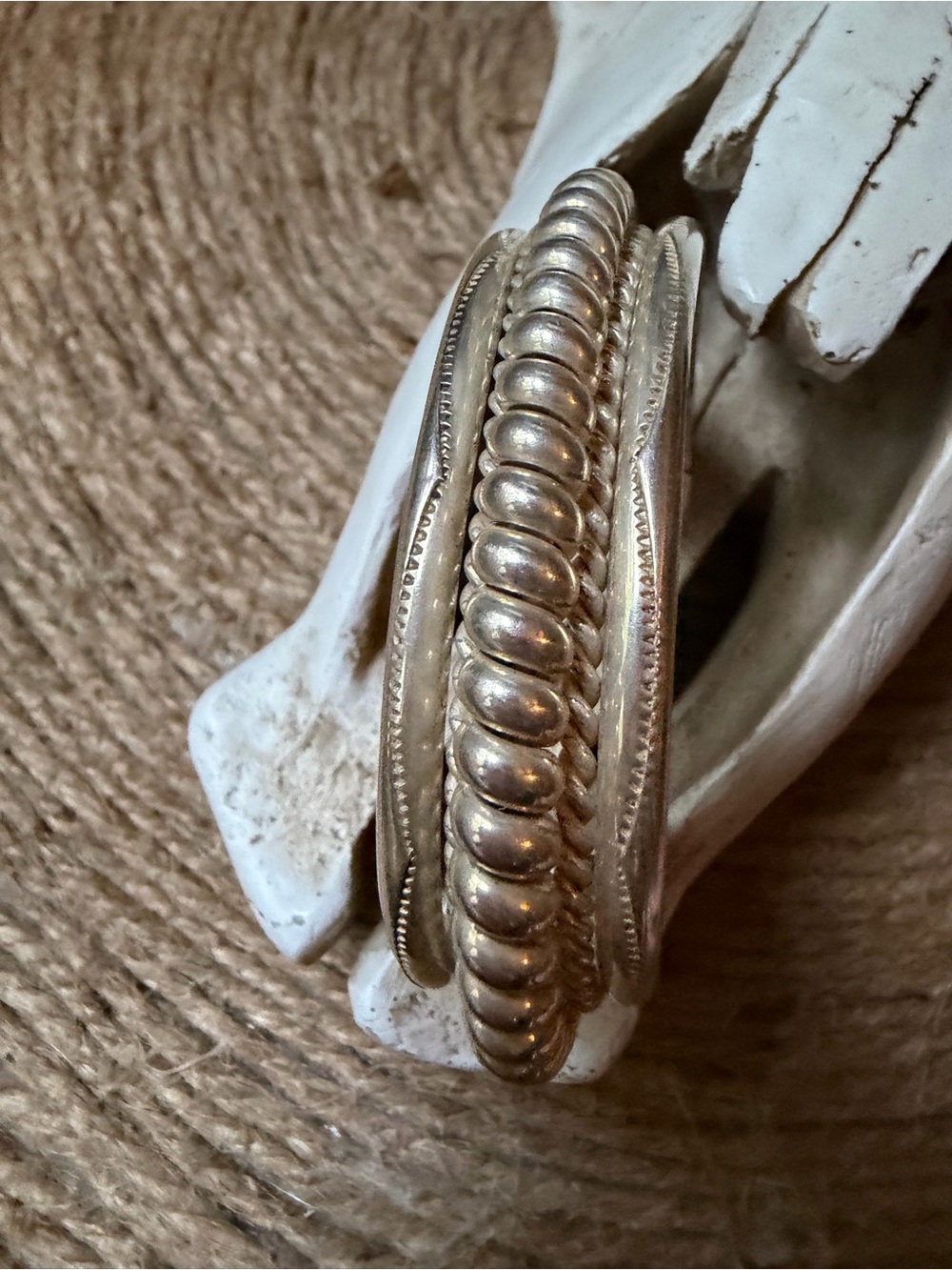 Sterling Silver Tahe Tone Cuff Bracelet - Women's Accessory